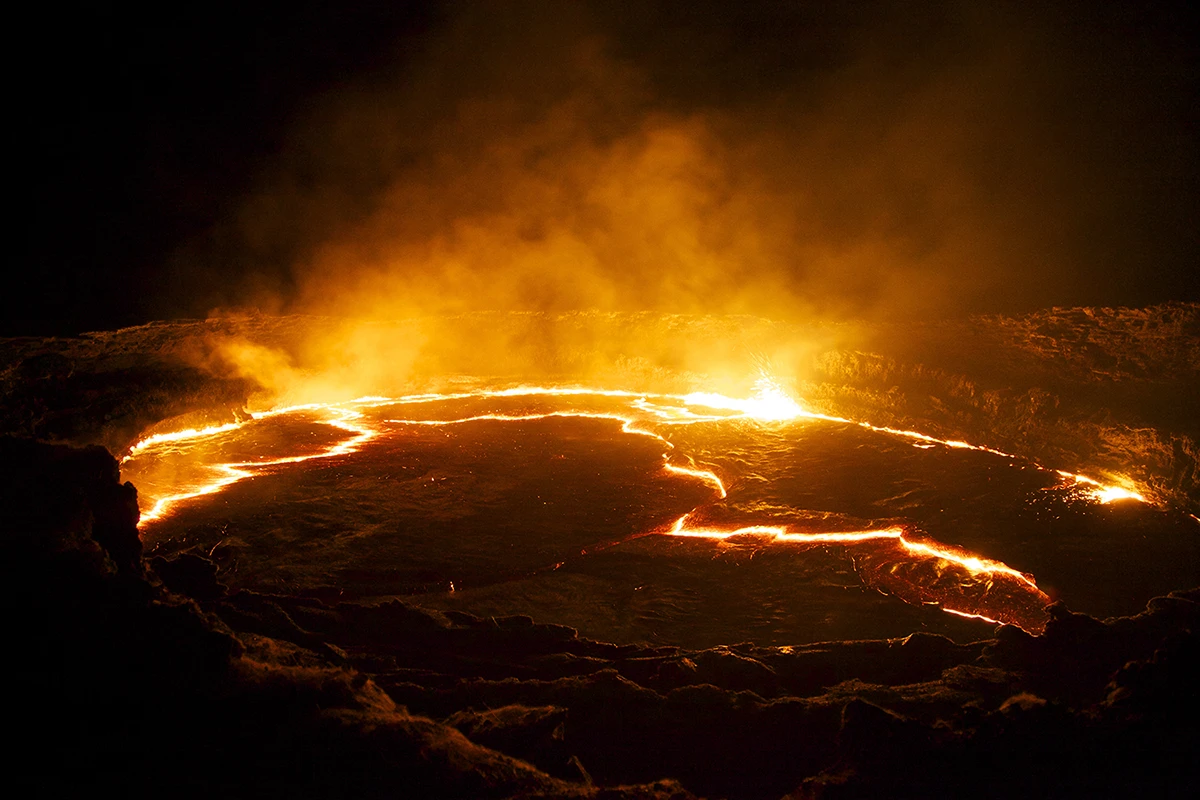 The Erta Ale shield volcano
